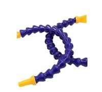 Plastic Water Coolant Pipe, G 3/4 Male Thread Plastic Coolant Pipe Blue for Lathe CNC Machine(Flat-300mm)