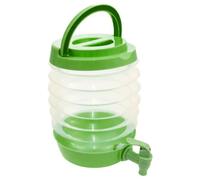 Plastic Water Dispenser with Tap, 3.5L / 5.5L / 7.5L Camping Water Containers, Festival Essentials Water-Carrier Equipment, Foldable Easy Storage Dispenser (Green, 3.5L)