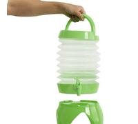Plastic Water Dispenser with Tap 5.5L Collapsible Water Jug Bpa Free Plastic Drink Dispenser Camping Water Containers Festival Essentials Water-Carrier Equipment(Green)