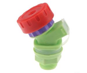 Plastic Water Faucet with Spiral Knob, Leak-Proof PP Tap for Square Container, Green/Red
