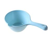 Plastic Water Ladle - Blue Bathing Scoop Cup for Kitchen, Bathroom, Garden, and Tea Ceremony