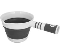 Plastic Water Ladle, PP Folding Water Ladle and Bath Scoop Multicolor 26.4x15.2cm for Kitchen Bathroom Garden(Grigio)