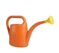 Plastic Watering Can Lightweight 4.5L Garden Indoor Outdoor Plants Comfortable Handle Sprinkler Rose Head (Orange)