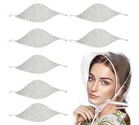 Plastic Waterproof Rain Bonnets Rain Bonnet with Visor Clear Waterproof Rain Rain Bonnet with Visor Clear Rain Bonnet with Plastic Visor, 8PCS Waterproof Rain Plastic Scarf Rain Bonnet