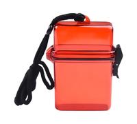 Plastic Waterproof Sport Case with Airtight Seal and Lanyard for Use in for Kayaking Rafting Swimming and Various Water Sports Activities (red)