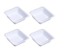Plastic Weigh Boats, 4PCS Square 250ml Small Disposable Powder Dispenser, Weighing Boat with Flat Buttom Smooth, Plastic Small Scale Trays Powder Dispenser for Power, Liquid, Solid Measurement