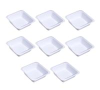 Plastic Weigh Boats, 8PCS Square 7ml Small Disposable Powder Dispenser, Weighing Boat with Flat Buttom Smooth, Plastic Small Scale Trays Powder Dispenser for Power, Liquid, Solid Measurement