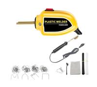 Plastic Welder 100W Heat Gun 400pcs Hot Staplers Welding Machine Bumper Soldering Iron Staples Car Repair Tools Kit Easy to Use(Yellow)
