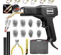 Plastic Welder,2 in 1 Plastic Welding Repair Kit with 1000pcs Hot Staples,4pcs Plastics Welding Rods,knife,Plier, Hot Staples Weld Gun Repair Kit for Car Bumper And Most Plastics(Black)