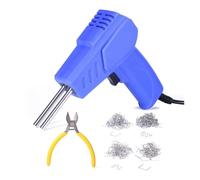 Plastic Welder 70W Hot Nail Gun Soldering Iron Staples Bumper Repair Car Tools Kit HOT Stapler Easy to Use(Blue,Set 02)