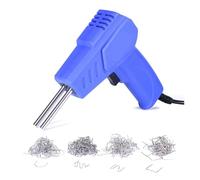Plastic Welder 70W Hot Nail Gun Soldering Iron Staples Bumper Repair Car Tools Kit HOT Stapler Easy to Use(Blue,Set 01)