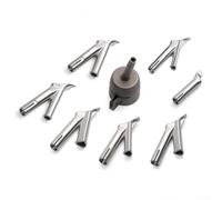 Plastic Welder Nozzle Set 8 Pieces for PP PVC Sheets - Round Triangle Tacking Tips 5mm to 9mm