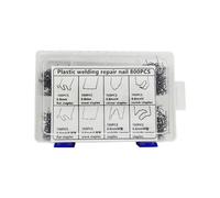 Plastic Welder Staples, Hot Stapler with Hot Stapler 800/1600PCS Welding Repairing Staples, Repairing Cracks and Tears Plastic Welding Rods for Bumper Cars, Front and Back Baffle