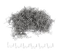 Plastic Welding Kit 1000Pcs 0.6mm S Wave Staples For Car Bumper Bodywork Plastic Stapler Repair Kit Pre-cut Wave Staples