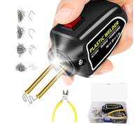 Plastic Welding Kit, Portable 100W Plastic Welder with 4 Shapes/ 200pcs Hot Staples, Plastic Repair Kit for Welding Broken Plastics and Car Bumper