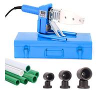 Plastic Welding Machine, Adjustable 0-320°C Temperature with Digital Display and Iron Case, Double Heat Dissipation for PPR PE PB Pipe Fusion