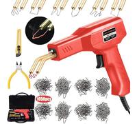 Plastic Welding Machine Car Bumper Repair Kit,6Types 800 Staples Plastic Welding Kit Car Bumper Repair Kit Plastic Welding Repair Flat/Outside Corner/Inside Corner/Wave Staples