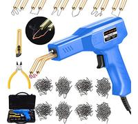 Plastic Welding Machine Car Bumper Repair Kit, Hot Staple Gun Plastic Welder & 3 Types Staples: Flat, Outside Corner, Inside Corner