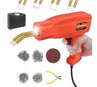 Plastic Welding Machine Car Bumper Repair Kit, Plastic Welder, 150W Plastic Welding Kit with 800PCS Hot Staples, Plier and Plastic Suitcase, Welding Repairing Machine for Car Parts/Kayak/Canoe