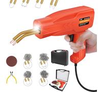 Plastic Welding Repairing Machine Car Bumper Repair Kit, 150W Plastic Welder with LED Light, 800PCS Hot Staples, Plier, Carry Case, Plastic Welder Hot Staple Gun for Car Parts/Kayak/Canoe