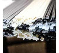 Plastic Welding Rods for ABS/PP/PVC/PE Bumper Repair and Automotive Plastic Fabrication - 200 mm × 5 mm × 2.5 mm, 50 pcs Set(ABS)