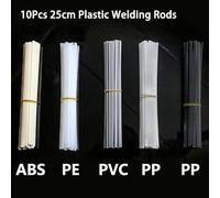Plastic Welding Rods Set 10Pcs of ABS, PP, PVC, PE for Bumper Repairs and Plastic Shells in Various Applications (White(Black(PP))