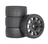 Plastic Wheel Rubber Tire For Tamiya M03 M04 M05 MB01 MF01 XM01 SW01 1/14 | RC Car Upgrades parts & Replacements, plastic wheel rubber tire set for smooth on-road driving Upgrade