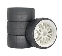 Plastic Wheel Rubber Tire For Tamiya M03 M04 M05 MB01 MF01 XM01 SW01 1/14 | RC Car Upgrades parts & Replacements, plastic wheel rubber tire set for smooth on-road driving Upgrade
