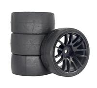 Plastic Wheel Rubber Tire For Tamiya M03 M04 M05 MB01 MF01 XM01 SW01 1/14 | RC Car Upgrades parts & Replacements, plastic wheel rubber tire set for smooth on-road driving Modification