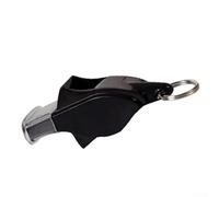 Plastic Whistle with Lanyard for Referees and Trainers Consistent Sound Output Various Sports Including Basketball Soccer Volleyball (black)