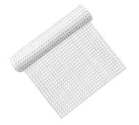 Plastic White Rattan Webbing Roll, 16 inch x9.9ft, Handwoven Synthetic Poly Rattan, Faux Cane Mesh-Open Weave, Hexagonal Pattern, for DIY Home Decor Projects incl. Furnitures Chairs Cabinets Beds