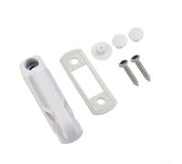 Plastic White T-Lock Casement Handle for Aluminum - Anti-Theft Safety Lock, Ergonomic Grip Design, 85 x 20 x 35 mm, Includes 2 Screws