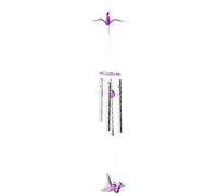 Plastic Wind Chimes Cranes Outdoor Garden Decor | Brings good luck and produces a pleasant sound when the wind blows through the metal tubes
