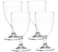 Plastic Wine Glasses 4PCS 200ml Wine Glasses Plastic High Temperature Resistant Clear Unbreakable for Weddings Birthdays BBQ Outdoor Parties Reusable