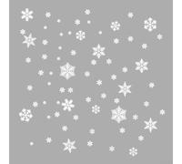 Plastic Winter Snowflake Decals 12x8 Inch Reusable