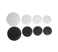 Plastic Wire Hole Cover Outlet Port Table Computer PC Desk Round Cable Grommet Line Holder White Black 50mm/53mm/60mm/80mm(White 50mm,4 pieces)