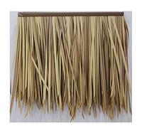 Plastic Wool Grass Artificial Straw Fake Thatch Farm Wooden House Pavilion Decoration Artificial Thatch Tile Roof Flame Retardant Palm Thatch(Yellow a,10pcs)