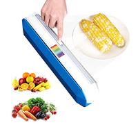 Plastic Wrap Dispenser with Cutter, Reusable Cling Film Dispenser, Cling wrap Dispenser with Slide Cutter,Also for Aluminum foil,Tin Foil, Baking Paper (large)
