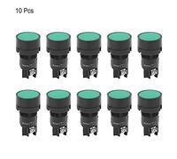 Plastic XB2 Reset Control Button Switch 22mm with Screw-Type Connection for Switching Circuit Green/Red 10PCs Industrial Supplies (Green EA131)