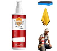 Plastic Yellow-Off Restoration Spray, Fast Acting Plastic Yellowing Remover, Multi-purpose Household Appliance Surface Cleaner with Cleaning Cloth (1, pc)