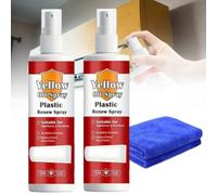 Plastic Yellow-Off Spray Cleaner, Fast-Acting Multi Purpose Plastic Yellowing Remover Spray, turbo whitening plastic restorer, Revive Yellowed Plastics, Fast-Acting Restore Cleaner Appearance