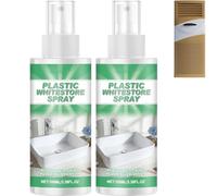 Plastic Yellowing Remover Restorer Spray, Fast-Acting Formula For Air Conditioners, Car Interiors, Appliances, On Walls Floors, Yellow Part Cleaning Refurbishment Restoration (2Pcs)