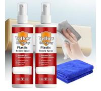 Plastic Yellowing Remover Spray, Fast-Acting Plastic Restorer for Appliances, Heavy Duty Yellow Stain Remover - Reverses Yellowing for Air Conditioner, Toilet Seat, Household Plasti-c Cleaner