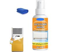 Plastic Yellowing Renovator Spray,40ml Multi Purpose Plastic Yellowing Remover Spray,Powerful PlasticYellowing Remover & Stubborn Stain Cleaner,Air Conditioner Plastics Agent,Fast Acting (2)