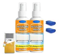 Plastic Yellowing Renovator Spray, Fast-Acting Yellow Plastic Restorer, Multi-Purpose Plastic Yellowing Remover for Toilet Seats Appliances Car Interiors (2 pcs)