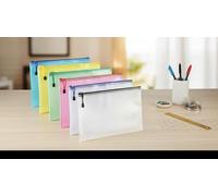 Plastic Zip Wallet File Mesh Bags Storage Document Folder Waterproof Pouch for School Office Homework Travel Storage Bags Size (Pack of 6) (A6)