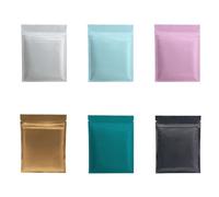 Plastic Zipper Bags, 100pcs 6x8cm Matte Black Pink White Herb Powder Flat Pouches Gift Bags Small(Black Zip Bags,7x10cm)