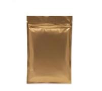 Plastic Zipper Bags, 100pcs Matte Black White Pink Heat Sealable Ziplock Packaging Bag Pouch Reclosable Flat(Gold,7x10cm)