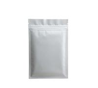 Plastic Zipper Bags, 100pcs Matte Black White Pink Heat Sealable Ziplock Packaging Bag Pouch Reclosable Flat(White,12x18cm)
