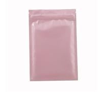 Plastic Zipper Bags, 100pcs Matte Black White Pink Heat Sealable Ziplock Packaging Bag Pouch Reclosable Flat(Glossy Pink,15x22cm)